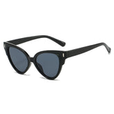 (6 PACK) Wholesale Sunglasses Women Fashion Cat Eye Cat Eye Trendy Unique 2025 - BulkSunglassesWholesale.com - Black Frame Black Lens